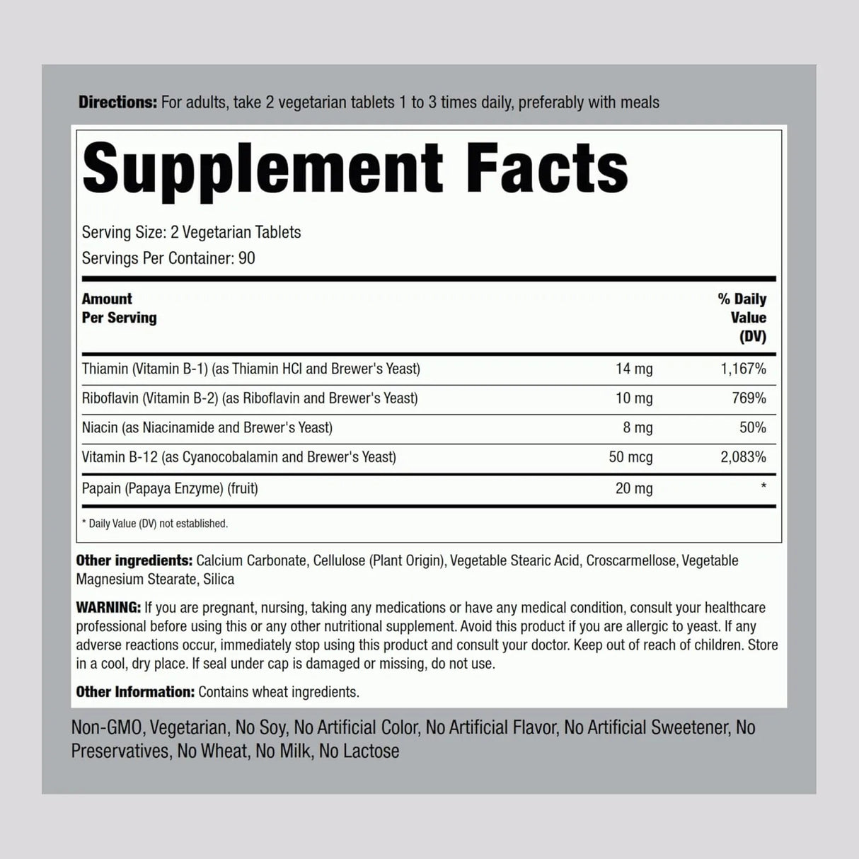 PIPING ROCK - Piping Rock Vitamin B Complex with B12 180 Tabletas - The Red Vitamin MX - Suplementos Alimenticios - {{ shop.shopifyCountryName }}