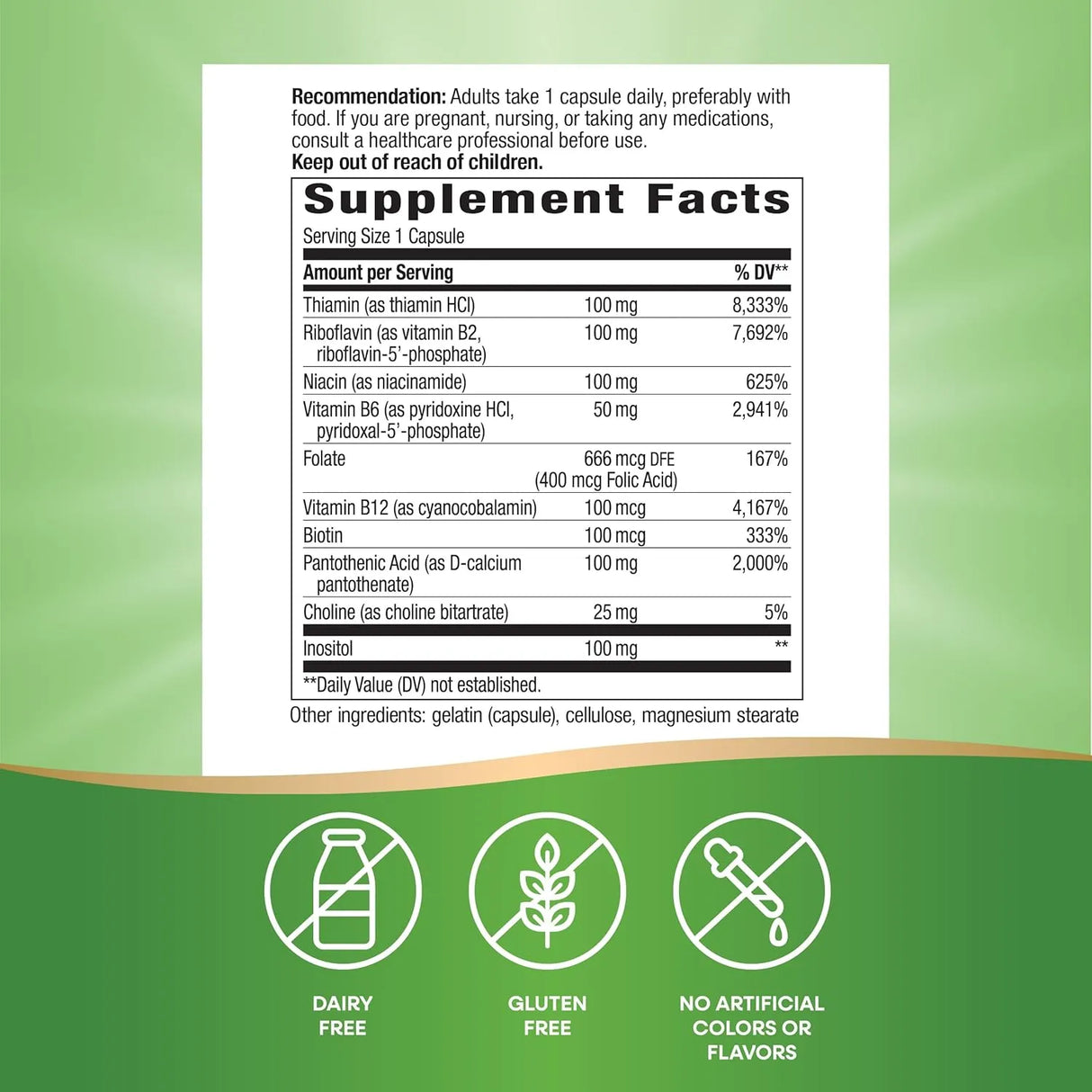 NATURE'S WAY - Nature's Way B-100 Complex 100 Capsulas - The Red Vitamin MX - Suplementos Alimenticios - {{ shop.shopifyCountryName }}