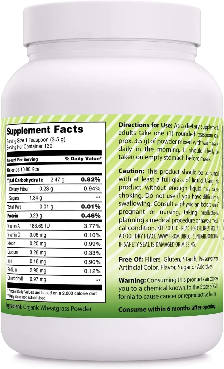 AMAZING INDIA - Amazing India USDA Certified Organic Wheatgrass Power 454Gr. - The Red Vitamin MX - Suplementos Alimenticios - {{ shop.shopifyCountryName }}