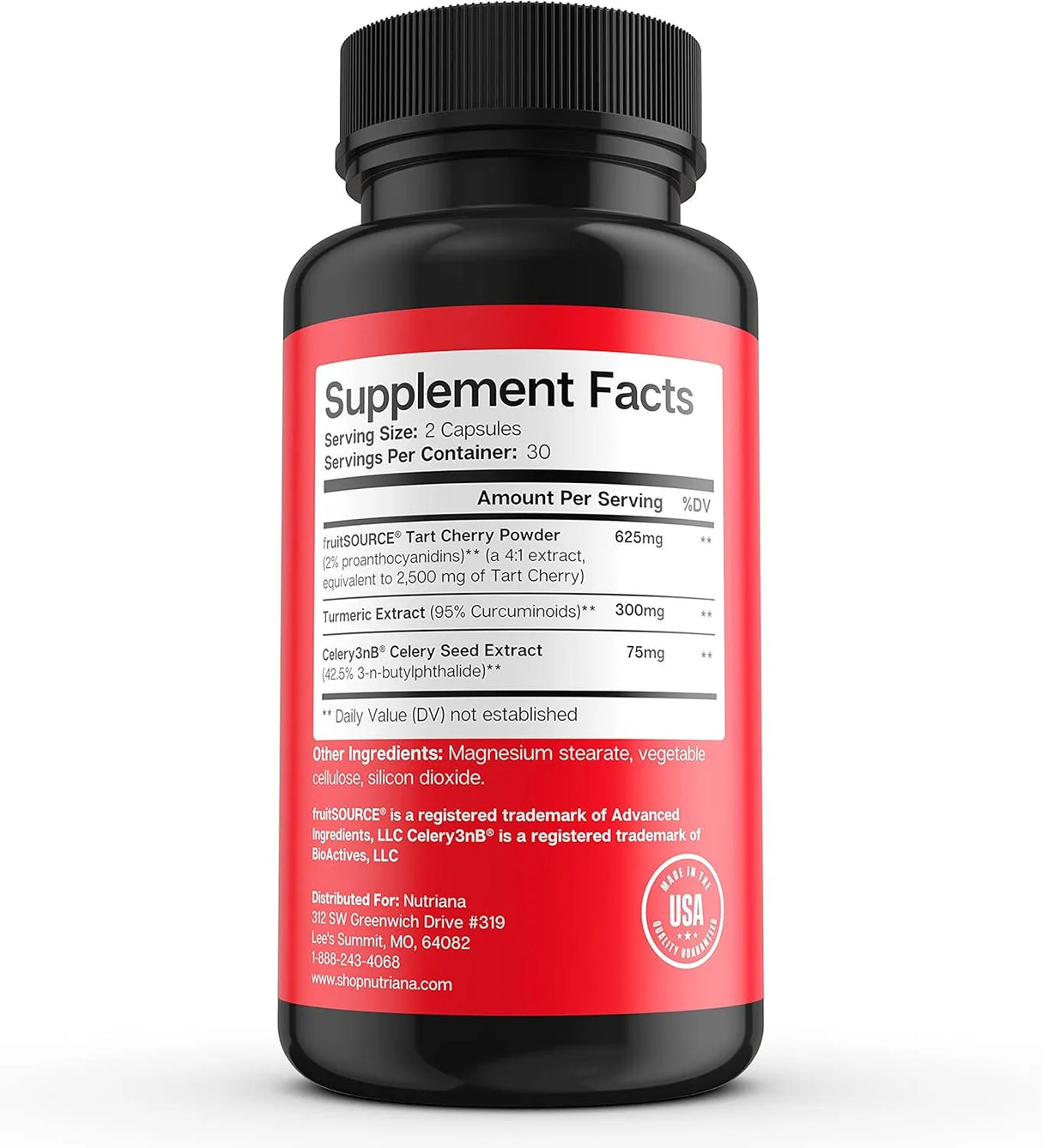 NUTRIANA - Nutriana 3 in 1 Tart Cherry Extract 60 Capsulas - The Red Vitamin MX - Suplementos Alimenticios - {{ shop.shopifyCountryName }}