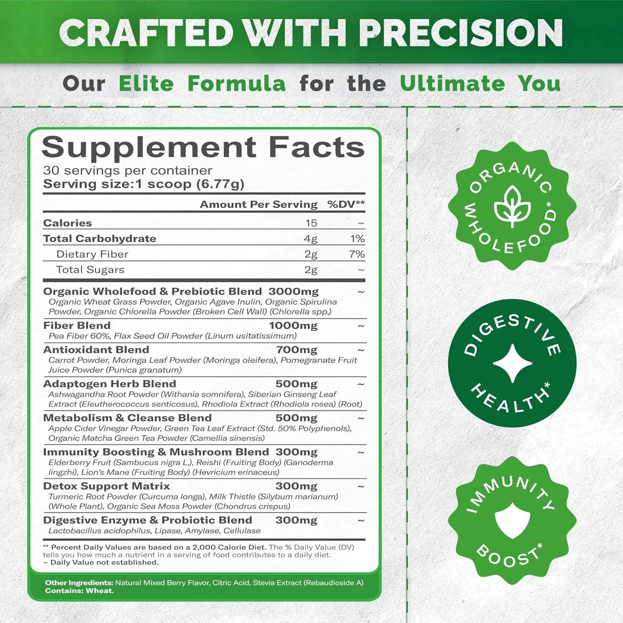 TRUESEAMOSS - TrueSeaMoss Greens Powder 30 Servicios 203Gr. - The Red Vitamin MX - Suplementos Alimenticios - {{ shop.shopifyCountryName }}