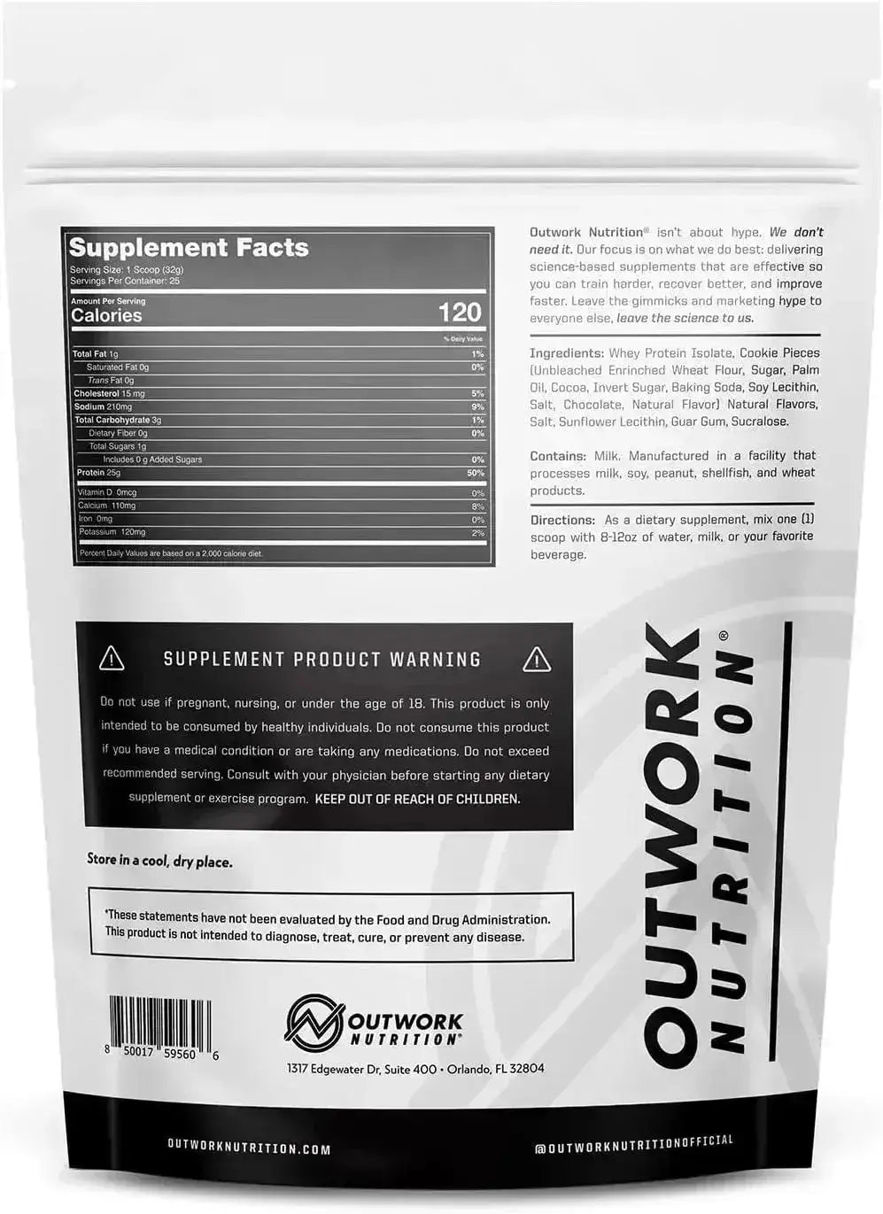 OUTWORK NUTRITION - Outwork Nutrition Build Whey Protein Isolate Powder Cookies & Cream 25 Servicios 800Gr. - The Red Vitamin MX - Suplementos Alimenticios - {{ shop.shopifyCountryName }}