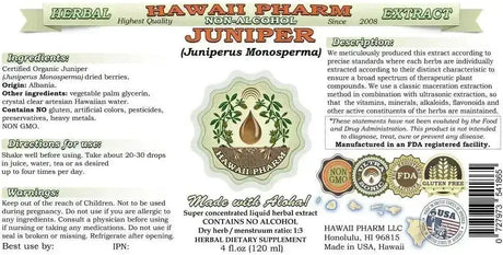 HAWAIIPHARM - Hawaii Pharm Juniper Alcohol-Free Liquid Extract 2 Fl.Oz. - The Red Vitamin MX - Suplementos Alimenticios - {{ shop.shopifyCountryName }}