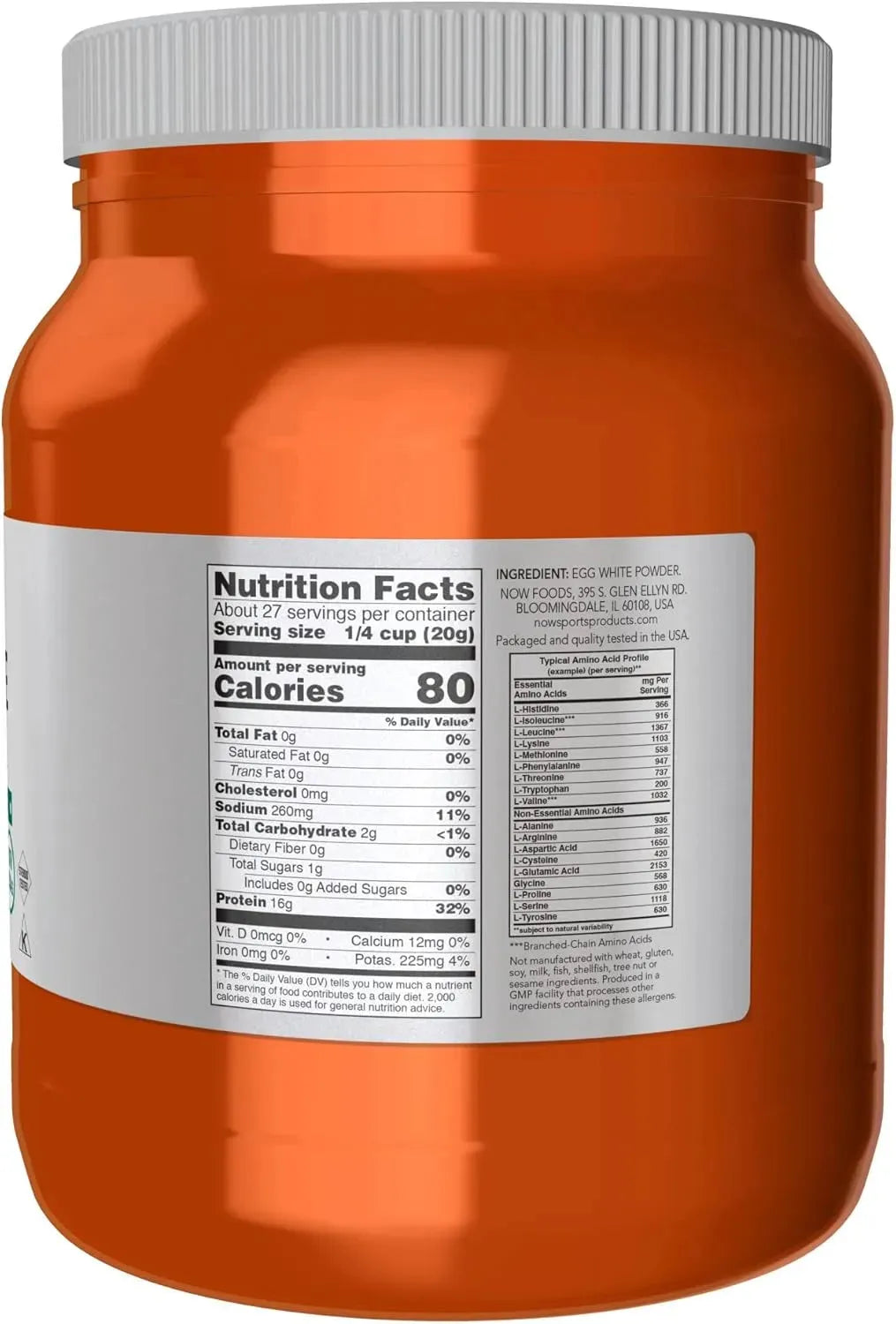 NOW SPORTS - NOW Foods Sports Nutrition Egg White Protein 544Gr. 2 Pack - The Red Vitamin MX - Suplementos Alimenticios - {{ shop.shopifyCountryName }}