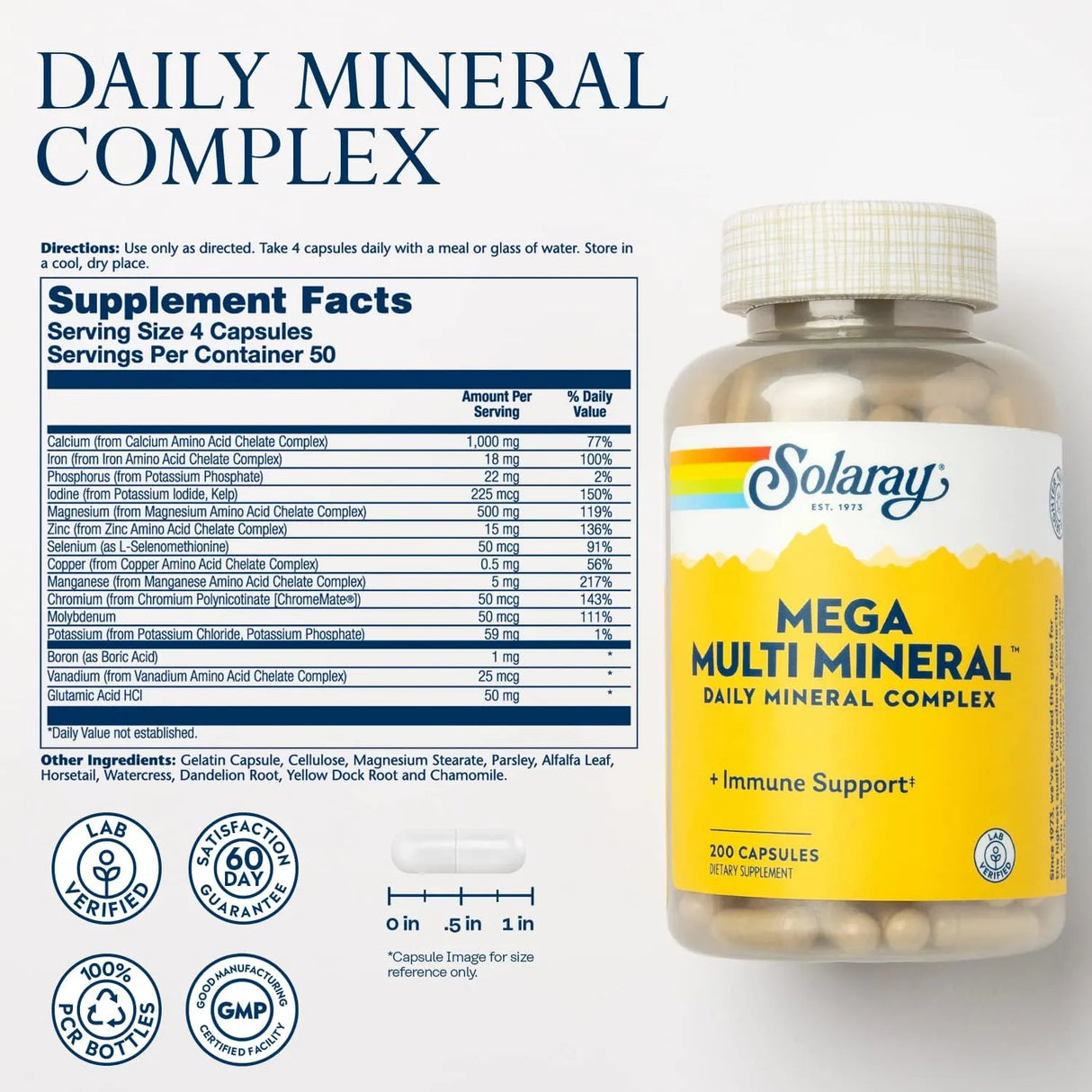 SOLARAY - SOLARAY Mega Multi Mineral Daily Mineral Complex 200 Capsulas - The Red Vitamin MX - Suplementos Alimenticios - {{ shop.shopifyCountryName }}