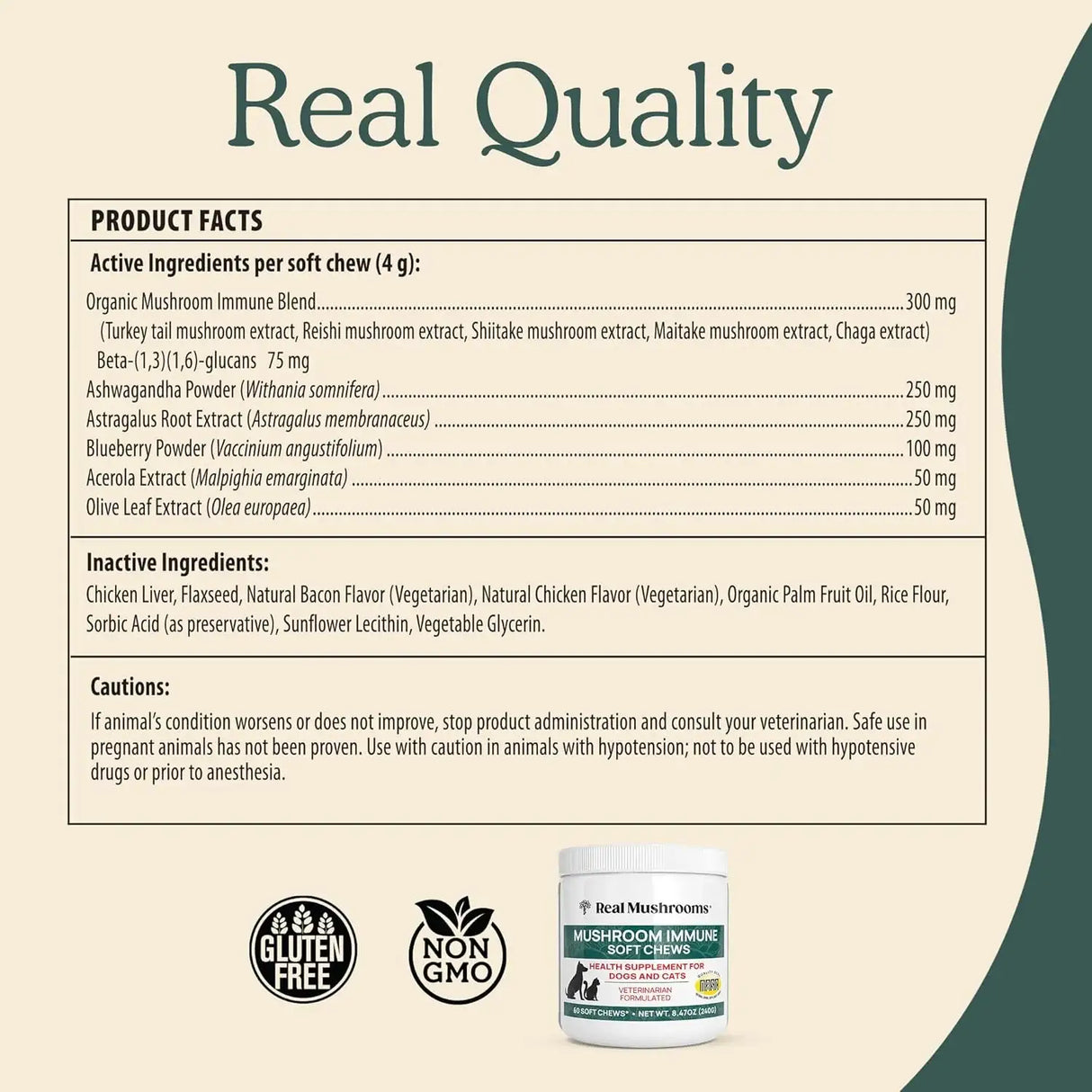 REAL MUSHROOMS - Real Mushrooms Immune Soft Chews for Pets 60 Masticables - The Red Vitamin MX - Suplementos Herbales Para Perros - {{ shop.shopifyCountryName }}