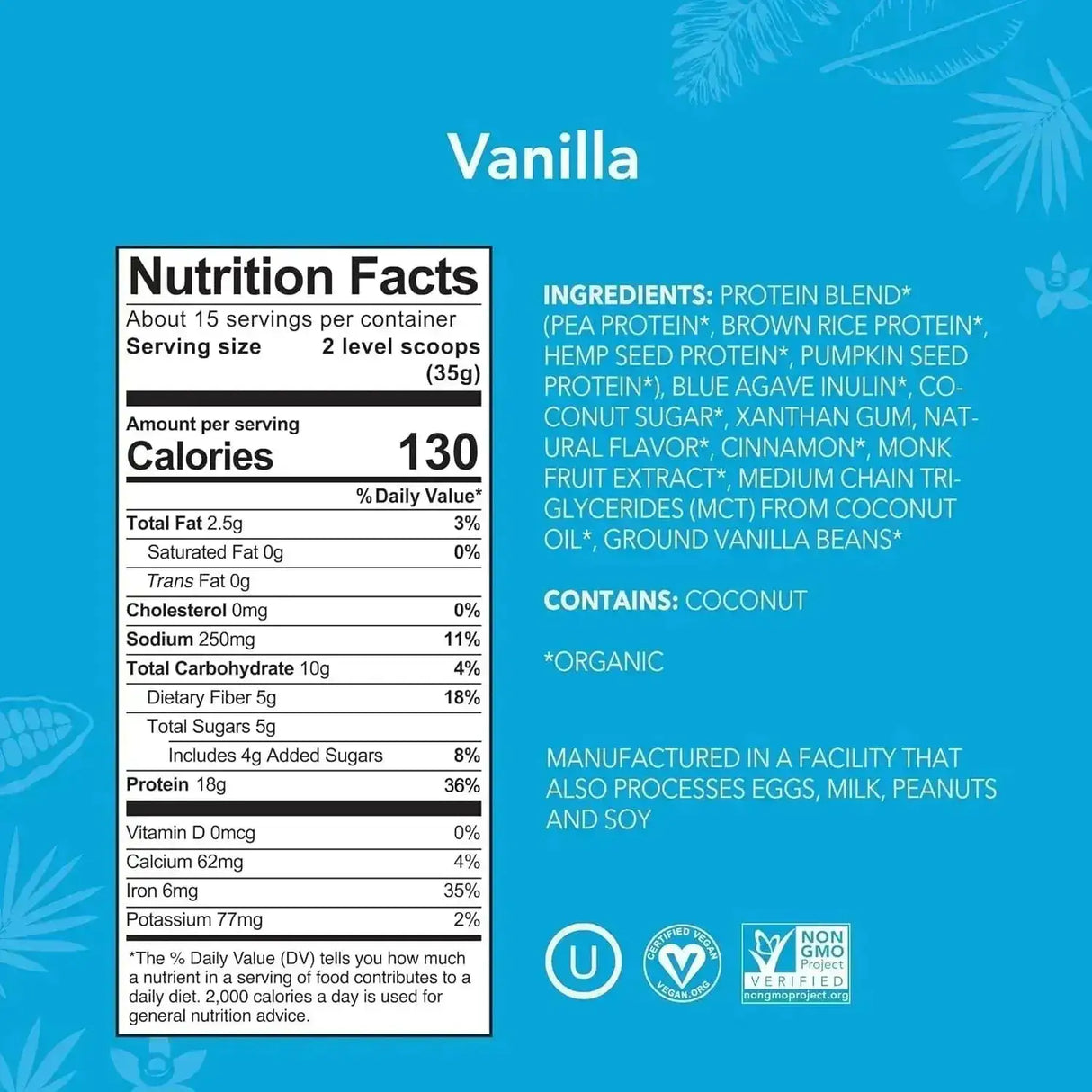 ALOHA - ALOHA Organic Plant Based Protein Powder Vanilla 15 Servicios 525Gr. - The Red Vitamin MX - Suplementos Alimenticios - {{ shop.shopifyCountryName }}