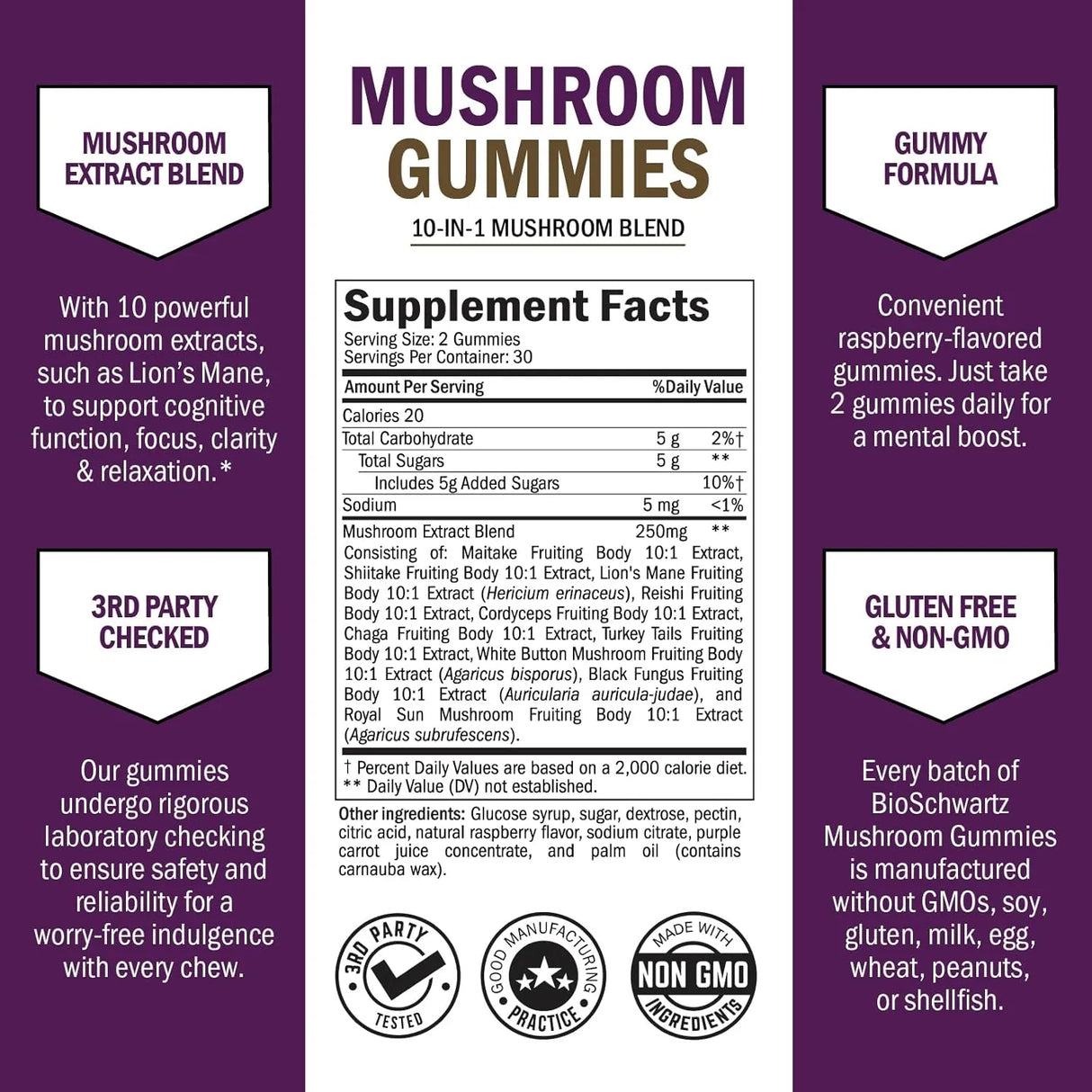 BIO SCHWARTZ - BioSchwartz Mushroom Gummies 60 Gomitas - The Red Vitamin MX - Suplementos Alimenticios - {{ shop.shopifyCountryName }}