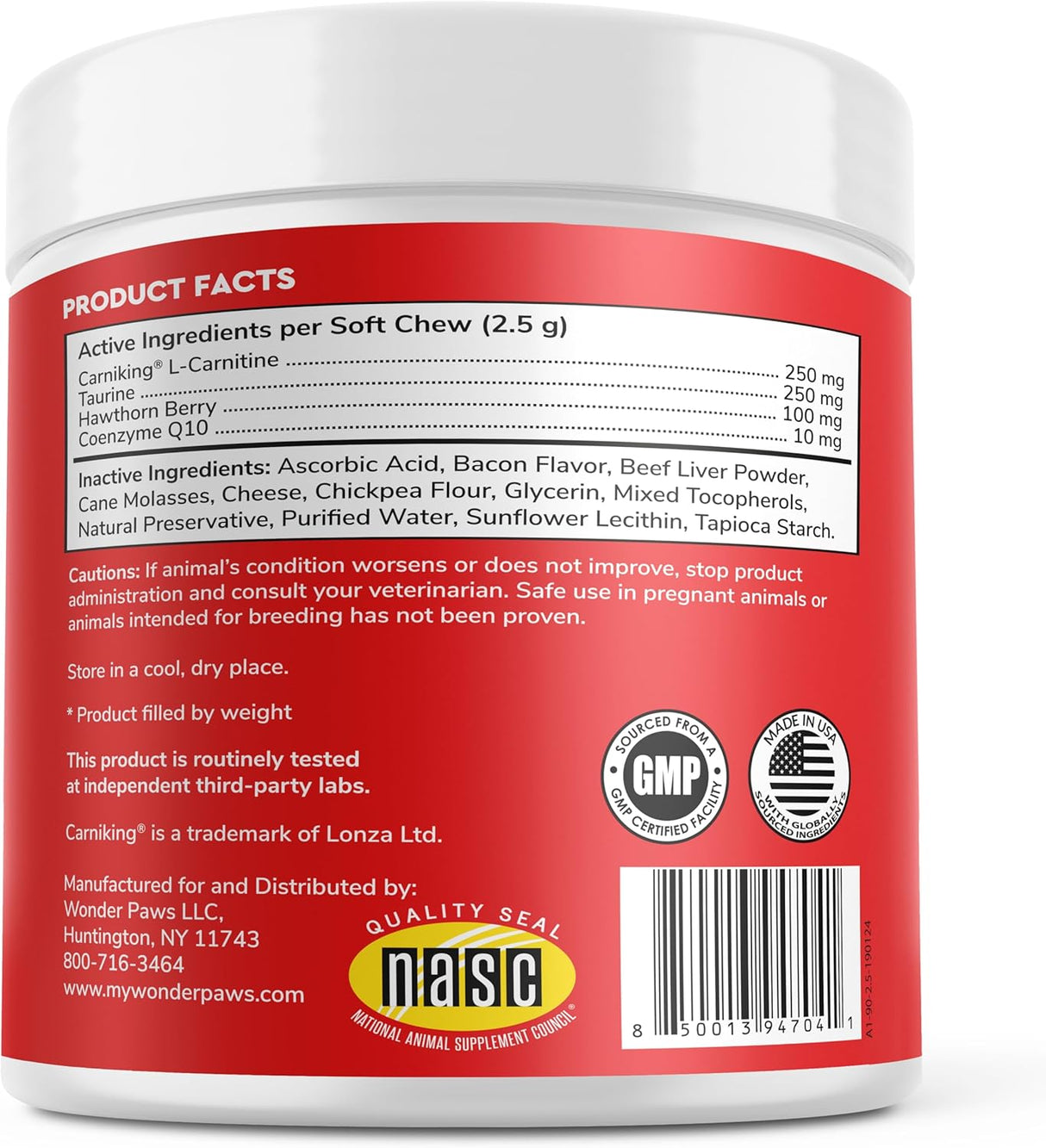 WONDER PAWS Cardio Support for Dogs 90 Masticables