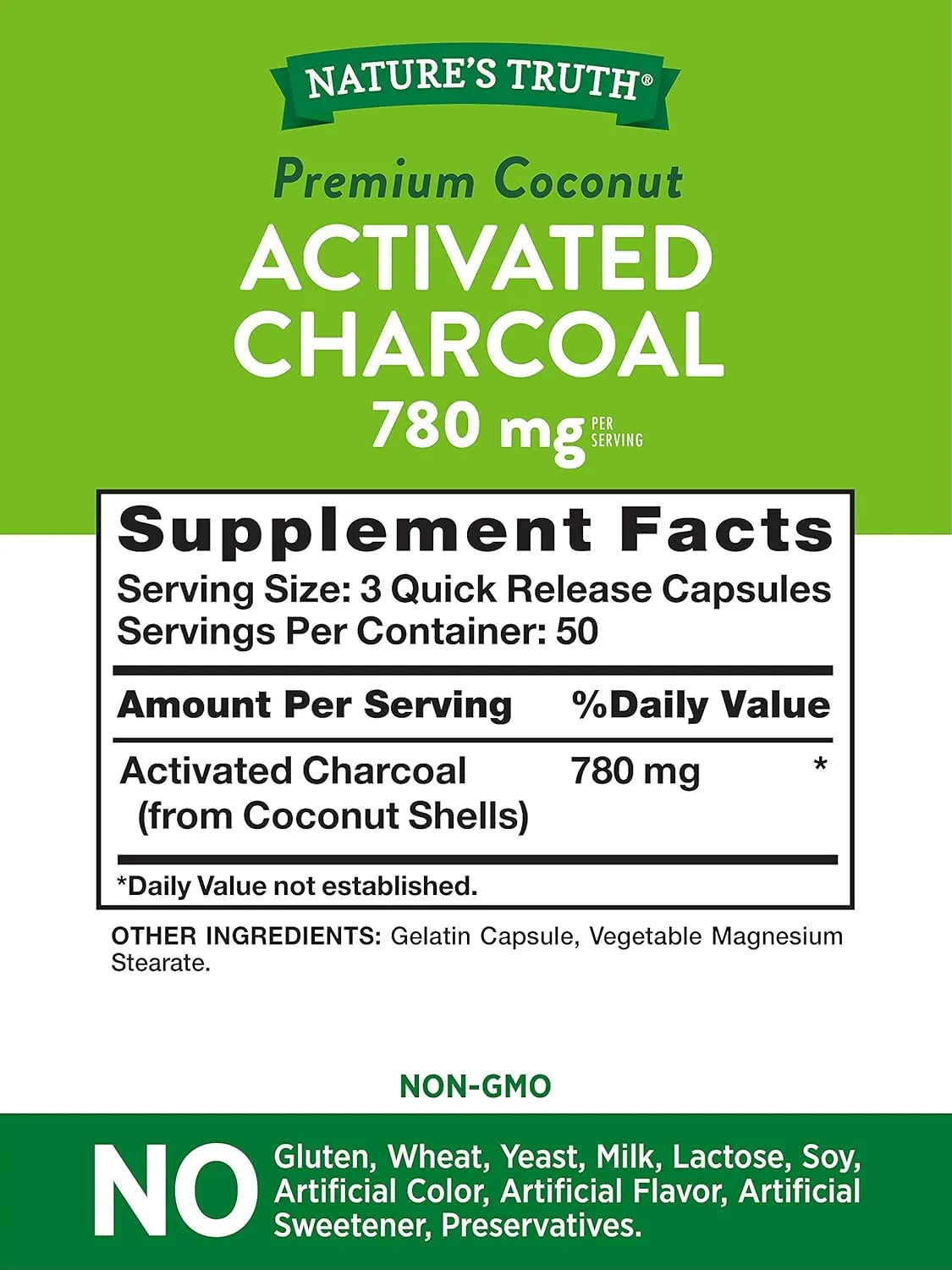 NATURE'S TRUTH - Nature's Truth Activated Charcoal 780Mg. 150 Capsulas - The Red Vitamin MX - Suplementos Alimenticios - {{ shop.shopifyCountryName }}