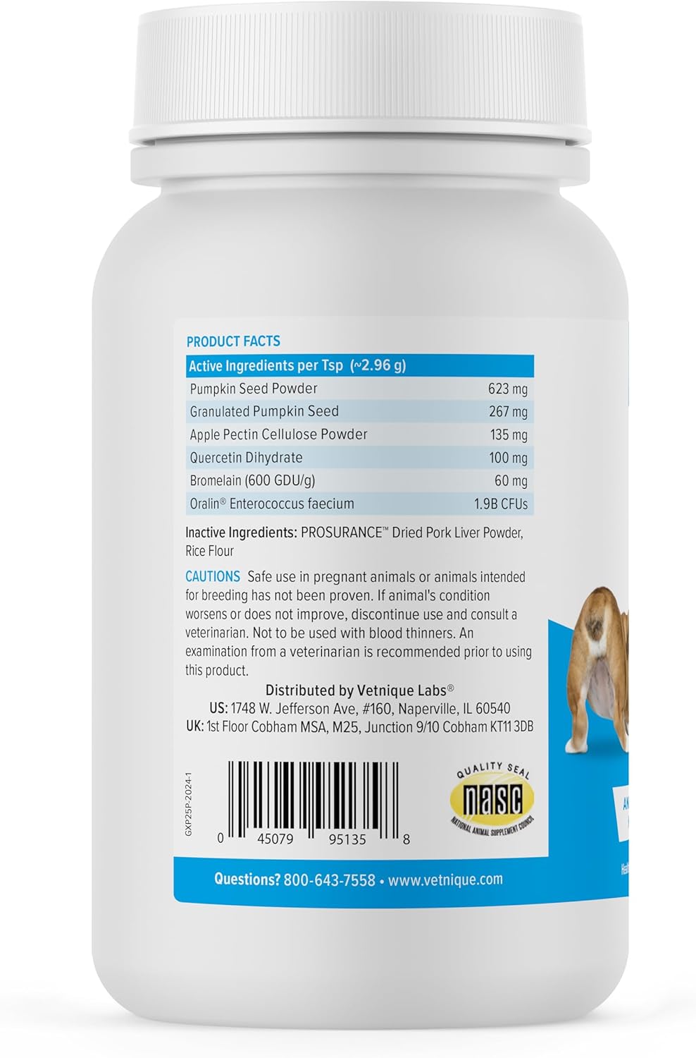 Vetnique Labs Glandex Dog Fiber Supplement Powder Pork Liver 70Gr.
