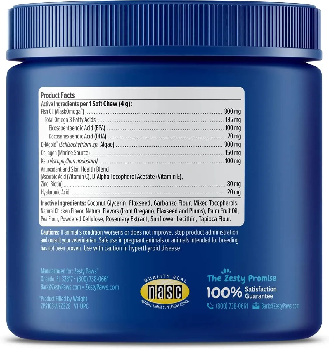 ZESTY PAWS - Zesty Paws Senior Advanced Omega Bites Skin Health 90 Masticables - The Red Vitamin MX - Aceite De Pescado Para Perros - {{ shop.shopifyCountryName }}