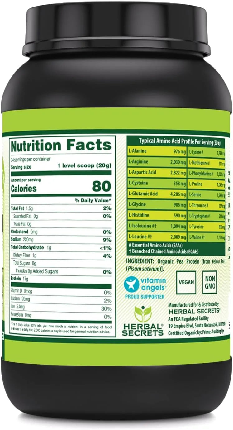 HERBAL SECRETS - Herbal Secrets Pea Protein Unflavored 907Gr. - The Red Vitamin MX - Suplementos Alimenticios - {{ shop.shopifyCountryName }}
