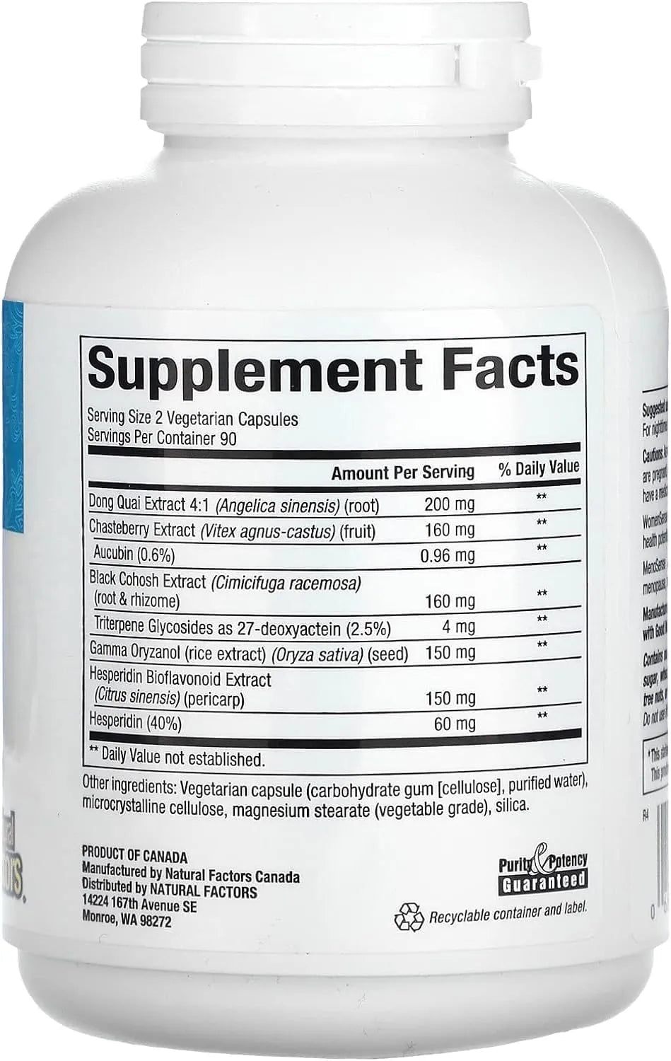 NATURAL FACTORS - Natural Factors Menosense 180 Capsulas - The Red Vitamin MX - Suplementos Alimenticios - {{ shop.shopifyCountryName }}