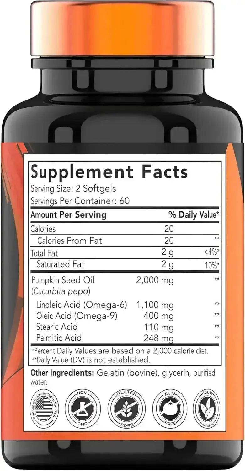 TNTVITAMINS - tnvitamins Pumpkin Seed Oil 2000Mg. 120 Capsulas Blandas - The Red Vitamin MX - Suplementos Alimenticios - {{ shop.shopifyCountryName }}