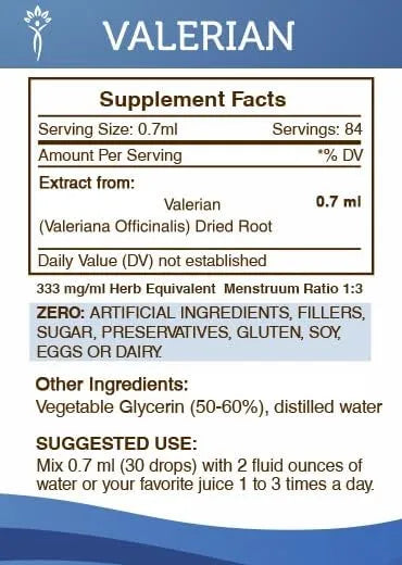 SECRETS OF THE TRIBE - Secrets of the Tribe Valerian Alcohol-Free Tincture 2 Fl.Oz. - The Red Vitamin MX - Suplementos Alimenticios - {{ shop.shopifyCountryName }}