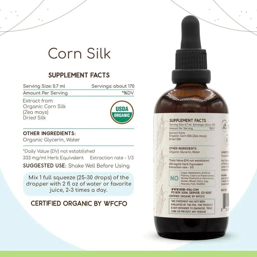 HERBERA - HerbEra Corn Silk B60 Alcohol-Free Herbal Extract 4 Fl.Oz. - The Red Vitamin MX - Suplementos Alimenticios - {{ shop.shopifyCountryName }}