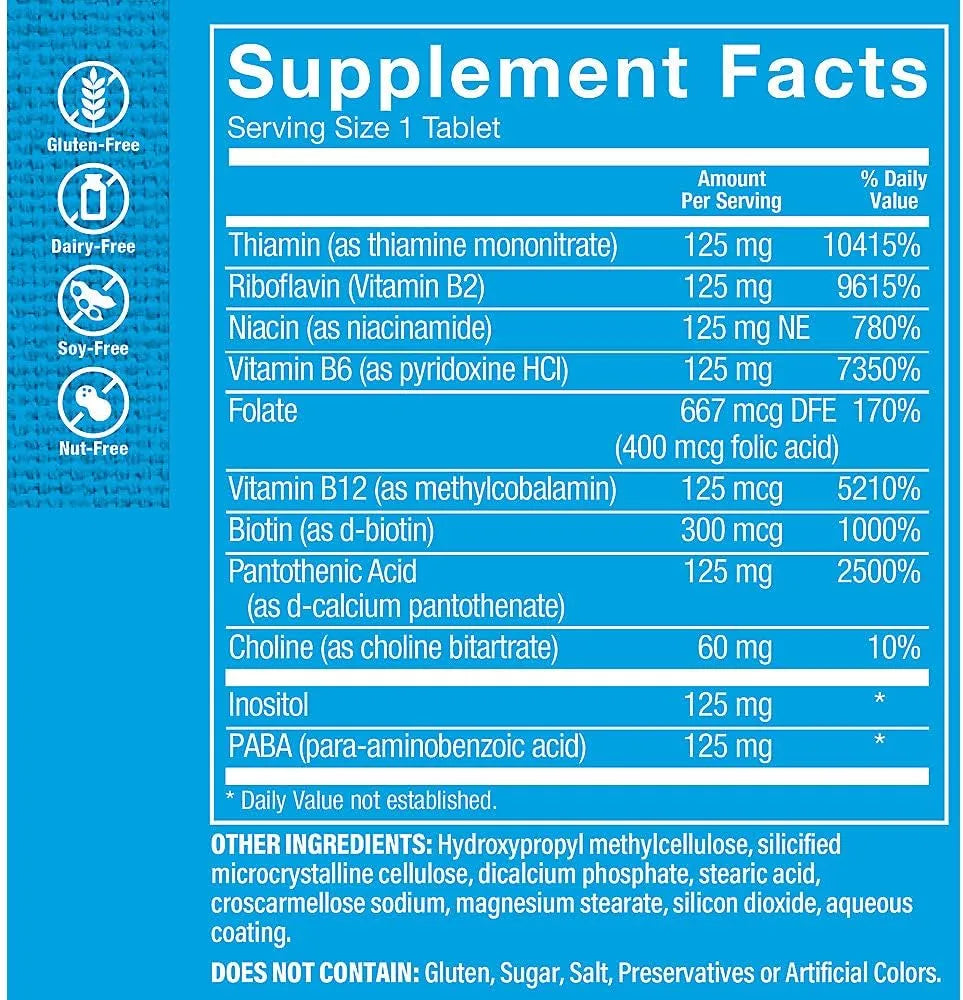 THE VITAMIN SHOPPE - The Vitamin Shoppe B-Complex 125 300 Tabletas - The Red Vitamin MX - Suplementos Alimenticios - {{ shop.shopifyCountryName }}