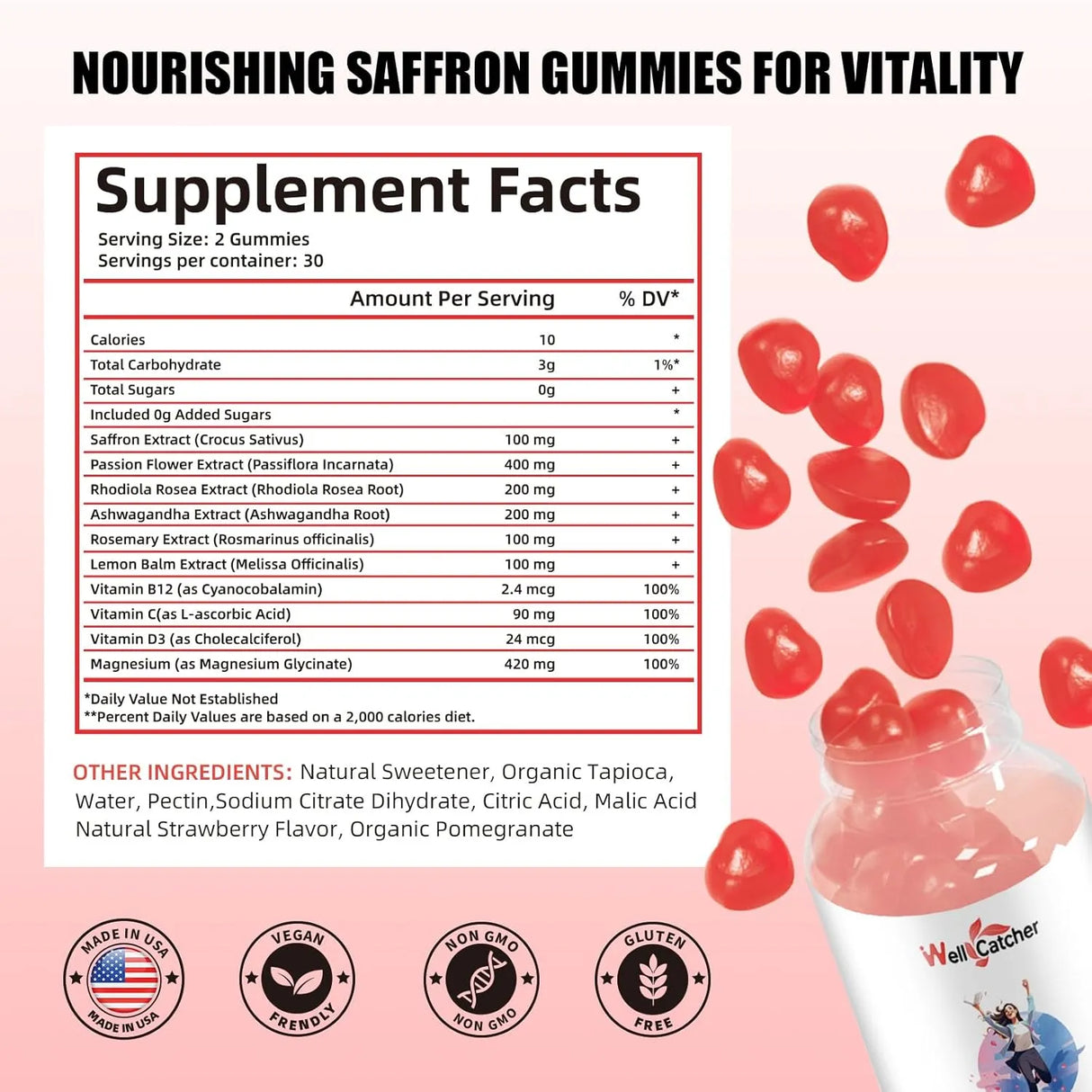 WELLCATCHER - Wellcatcher Saffron Gummies 60 Gomitas 2 Pack - The Red Vitamin MX - Suplementos Alimenticios - {{ shop.shopifyCountryName }}