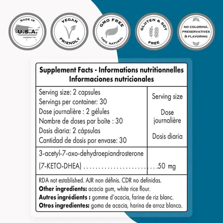 SUPER SMART - Supersmart - 7-Keto DHEA 25Mg. 60 Capsulas - The Red Vitamin MX - Suplementos Alimenticios - {{ shop.shopifyCountryName }}