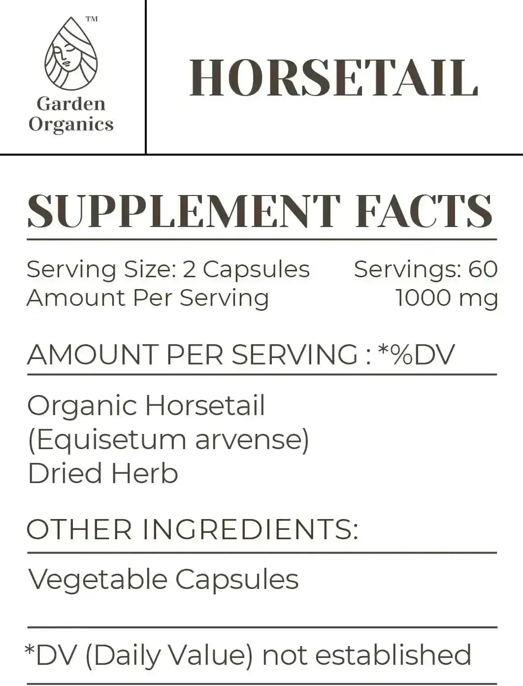 GARDEN ORGANICS - Garden Organics Horsetail 1000Mg. 120 Capsulas - The Red Vitamin MX - Suplementos Alimenticios - {{ shop.shopifyCountryName }}