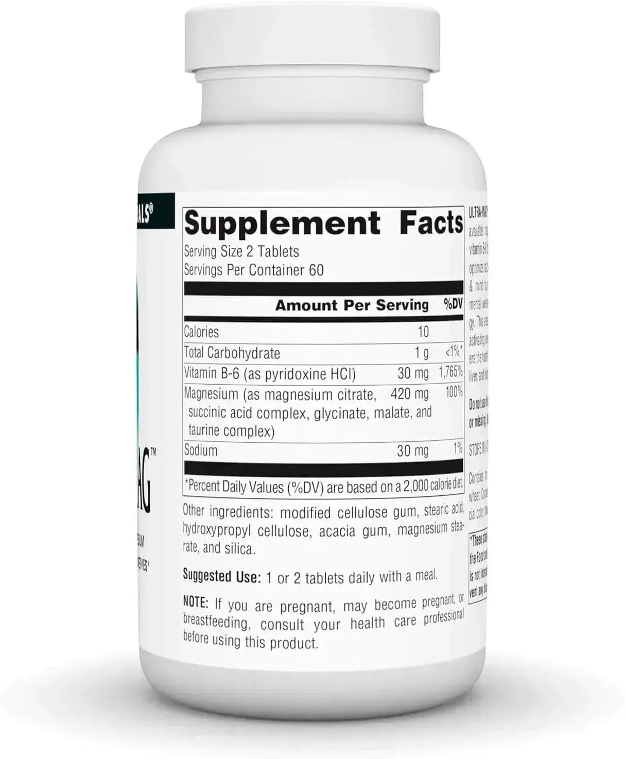 SOURCE NATURALS - Source Naturals Ultra-Mag High-Efficiency Magnesium Complex 120 Tabletas - The Red Vitamin MX - Suplementos Alimenticios - {{ shop.shopifyCountryName }}