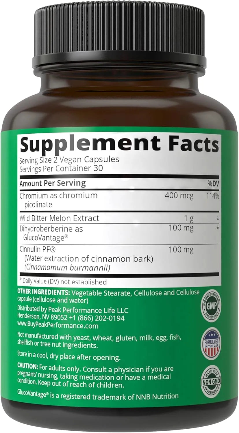 PEAK PERFORMANCE - Peak Performance 4-In-1 Super Berberine + Wild Bitter Melon + Cinnamon Extract 60 Capsulas - The Red Vitamin MX - Suplementos Alimenticios - {{ shop.shopifyCountryName }}