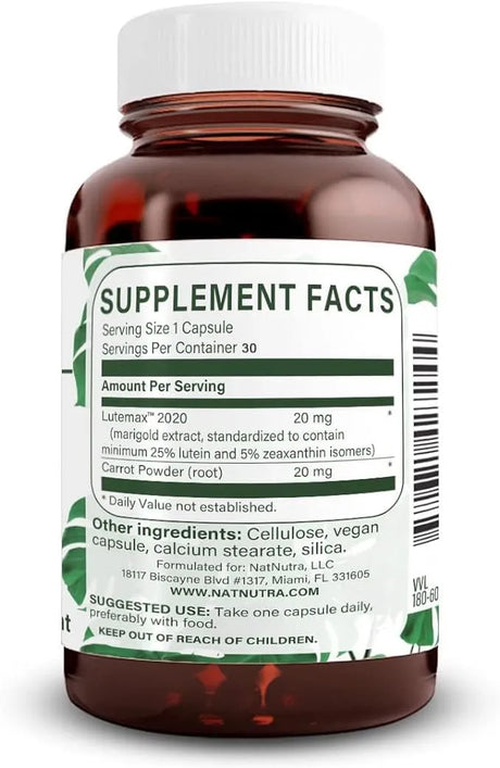 NATURAL NUTRA - Natural Nutra Lutein and Zeaxanthin 30 Capsulas - The Red Vitamin MX - Suplementos Alimenticios - {{ shop.shopifyCountryName }}