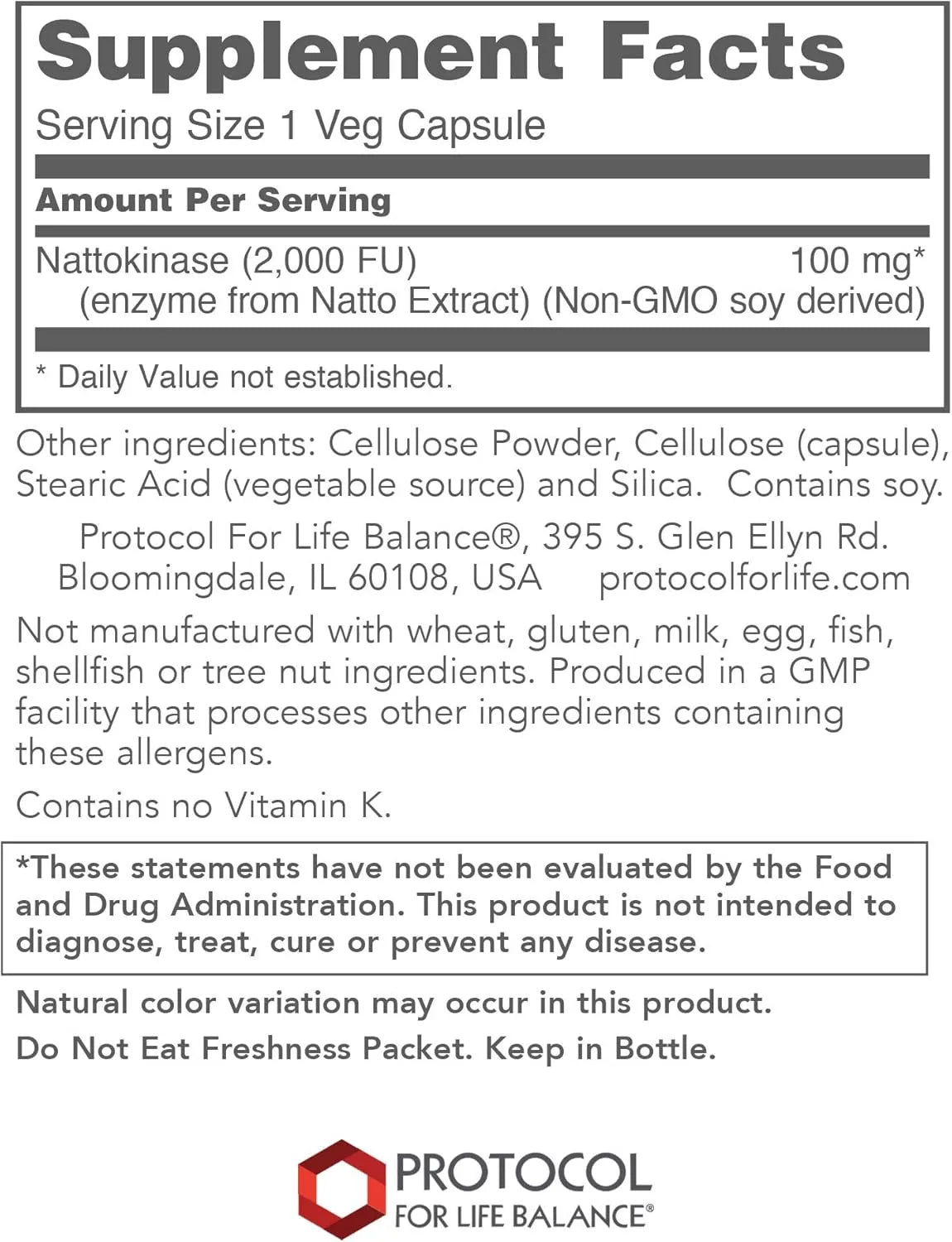 PROTOCOL FOR LIFE BALANCE - Protocol Nattokinase 100Mg. 60 Capsulas - The Red Vitamin MX - Suplementos Alimenticios - {{ shop.shopifyCountryName }}