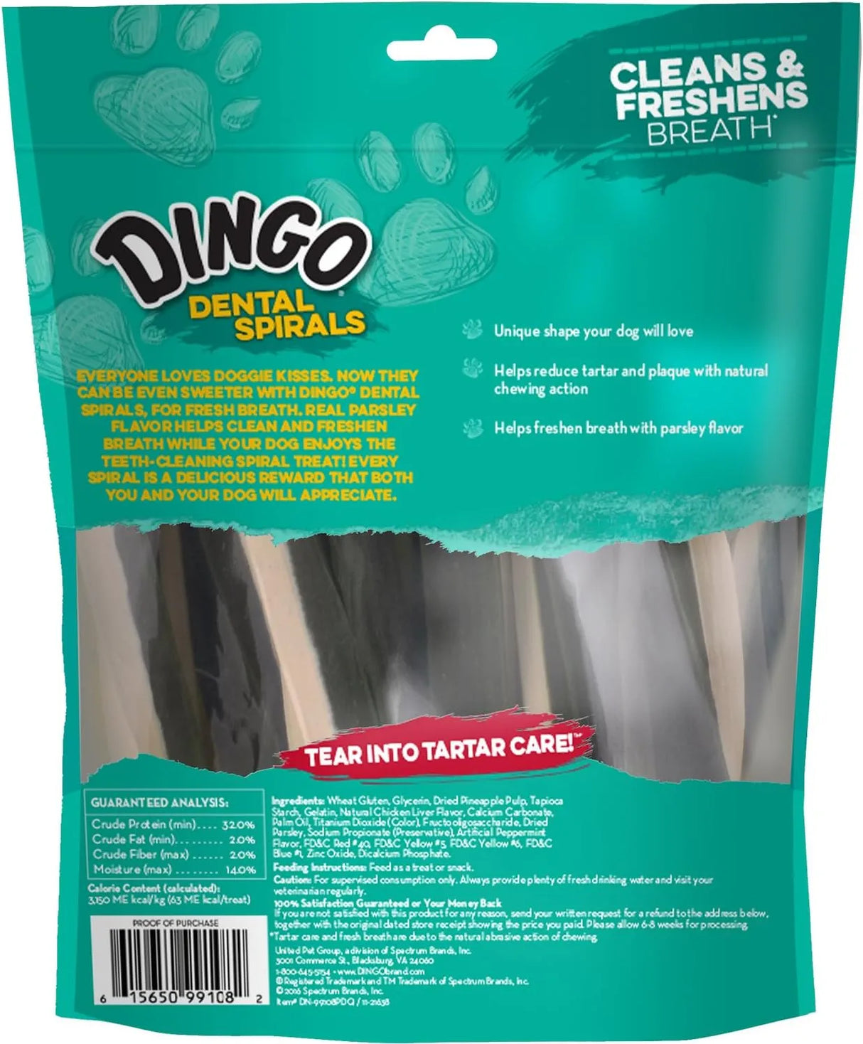 DINGO - Dingo Dental Spirals for Tarter Control and Freshening Breath Large Dogs 15 Piezas - The Red Vitamin MX - Cuidado Dental Para Perros - {{ shop.shopifyCountryName }}