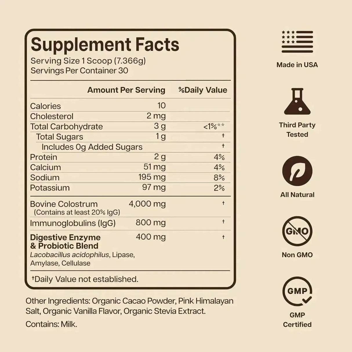 BAESE NUTRITION - Baese Nutrition Bovine Colostrum Powder Chocolate 220Gr. - The Red Vitamin MX - Suplementos Alimenticios - {{ shop.shopifyCountryName }}