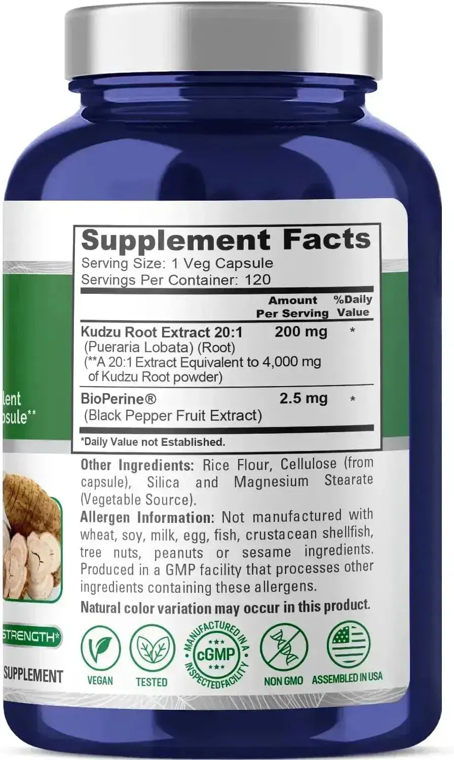 NUSAPURE - NusaPure Kudzu Root 4000Mg. 120 Capsulas - The Red Vitamin MX - Suplementos Alimenticios - {{ shop.shopifyCountryName }}