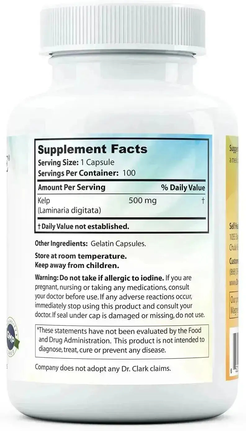 DR. CLARK - Dr. Clark Kelp 500Mg. 100 Capsulas - The Red Vitamin MX - Suplementos Alimenticios - {{ shop.shopifyCountryName }}