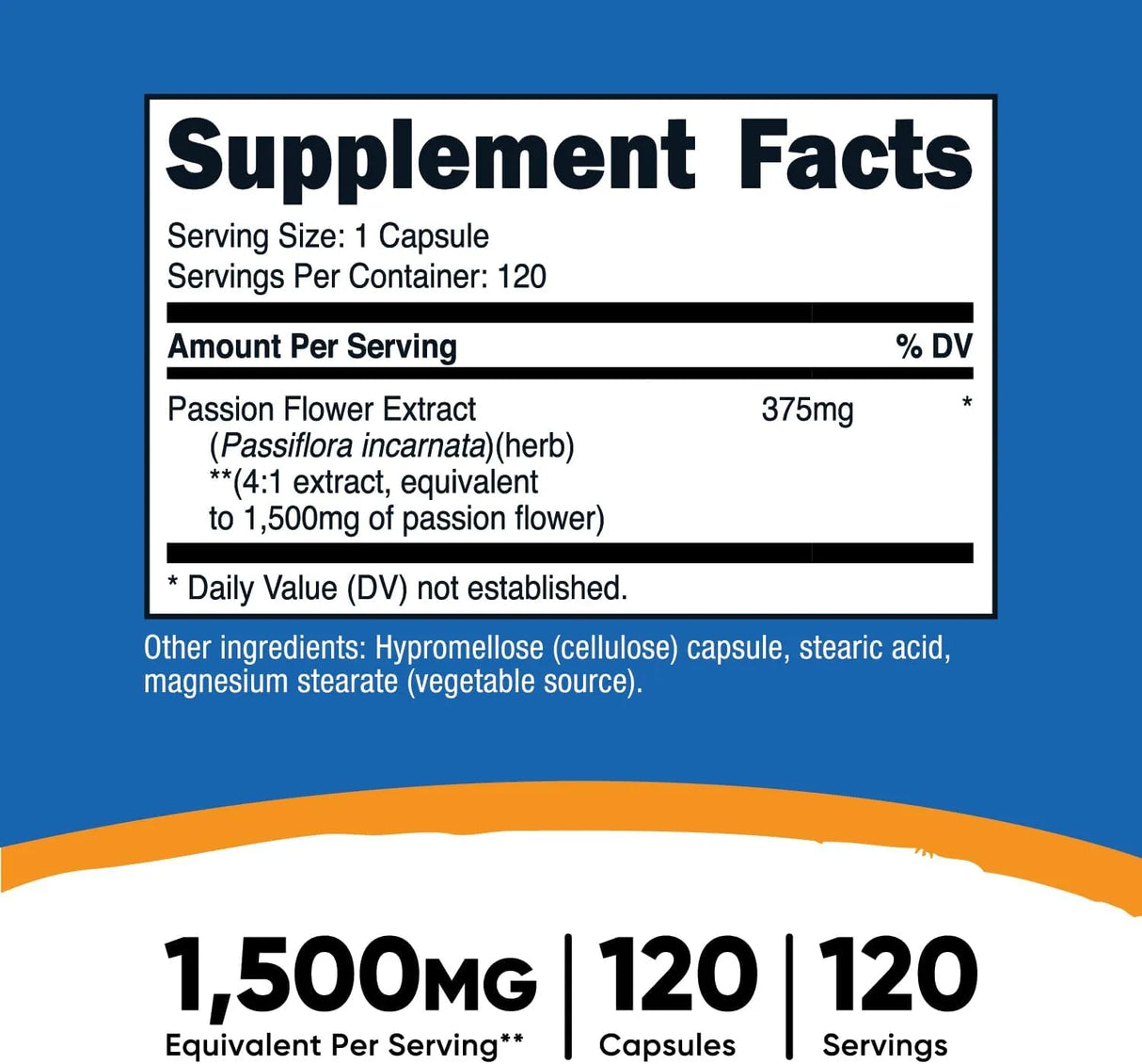 NUTRICOST - Nutricost Passion Flower Extract 1500Mg. 120 Capsulas - The Red Vitamin MX - Suplementos Alimenticios - {{ shop.shopifyCountryName }}