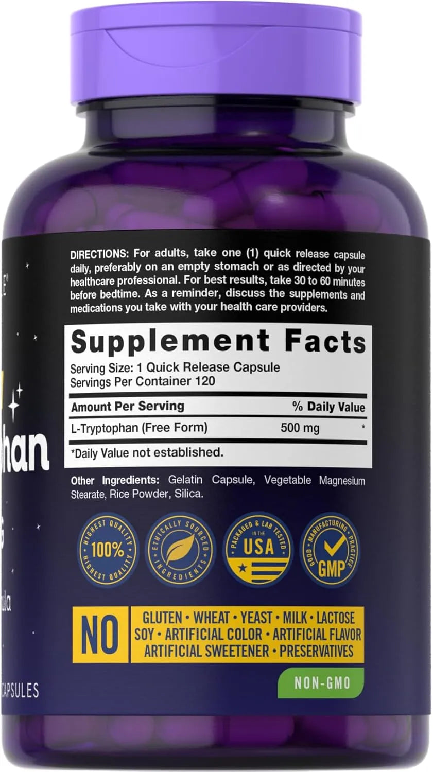 CARLYLE - Carlyle L-Tryptophan 500Mg. 120 Capsulas - The Red Vitamin MX - Suplementos Alimenticios - {{ shop.shopifyCountryName }}