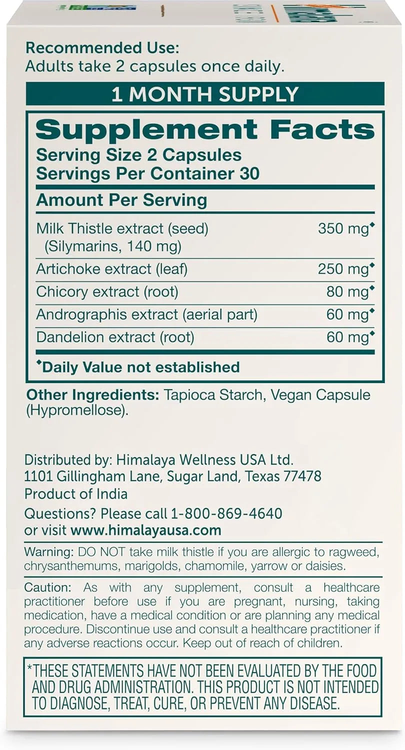 HIMALAYA - Himalaya Milk Thistle Liver Support 350Mg. 60 Capsulas - The Red Vitamin MX - Suplementos Alimenticios - {{ shop.shopifyCountryName }}
