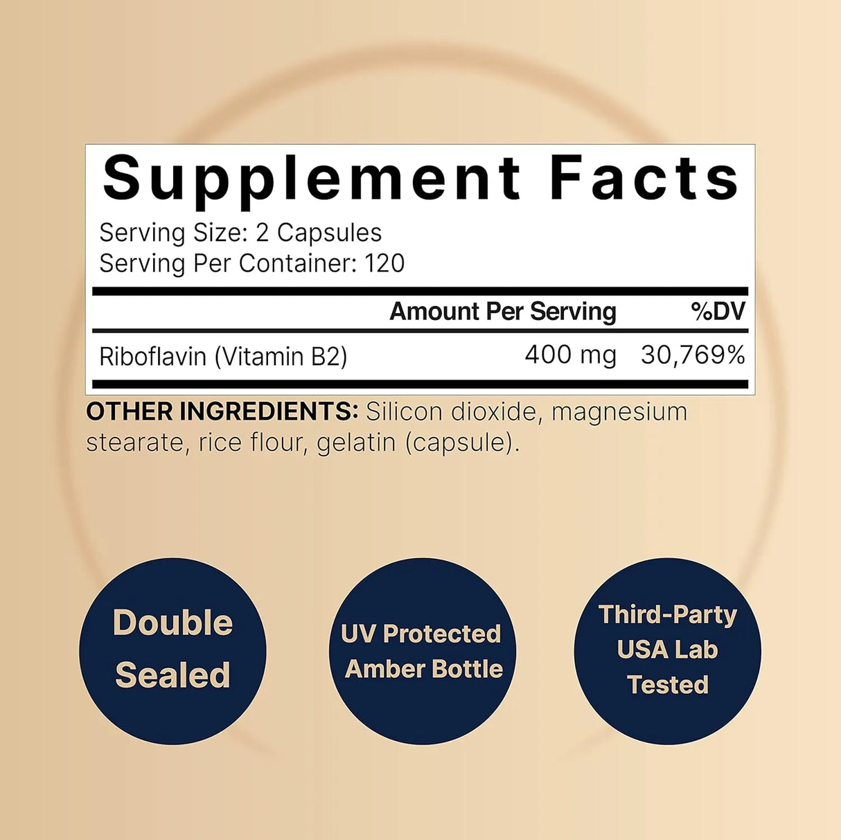 NATUREBELL - NatureBell Vitamin B2 Riboflavin 400Mg. 240 Capsulas - The Red Vitamin MX - Suplementos Alimenticios - {{ shop.shopifyCountryName }}