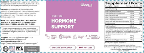 GLEEFULL - GleeFull Over 30 Hormone Support 60 Capsulas - The Red Vitamin MX - Suplementos Alimenticios - {{ shop.shopifyCountryName }}