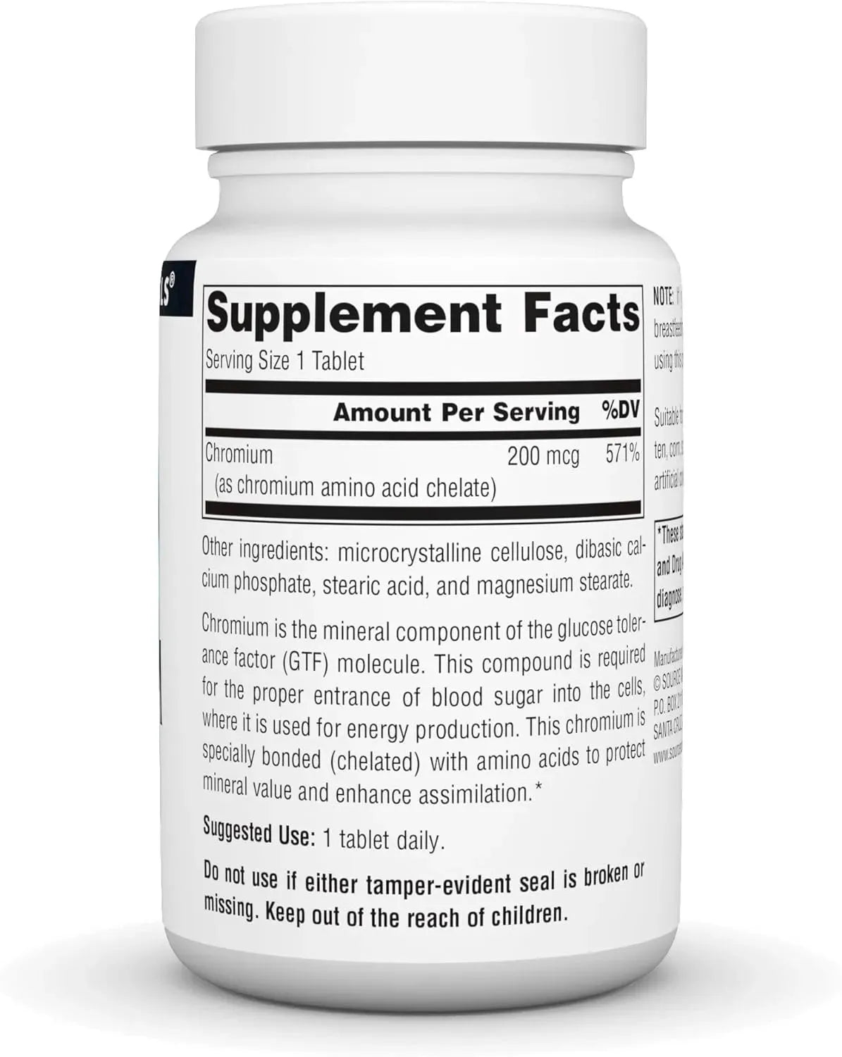 SOURCE NATURALS - Source Naturals Chromium Amino Acid Chelate 250 Tabletas - The Red Vitamin MX - Suplementos Alimenticios - {{ shop.shopifyCountryName }}