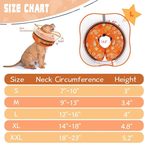 TOPTAKEIT - Toptakeit Elevated Inflatable Dog Cone Collar ORANGE LARGE 12"-16" - The Red Vitamin MX - Collares y Conos De Recuperación Para Perros - {{ shop.shopifyCountryName }}