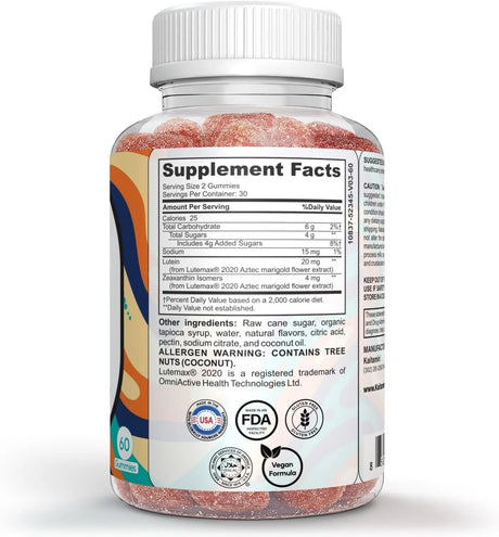 KAITAMIN - Kaitamin Lutein & Zeaxanthin 60 Gomitas - The Red Vitamin MX - Suplementos Alimenticios - {{ shop.shopifyCountryName }}