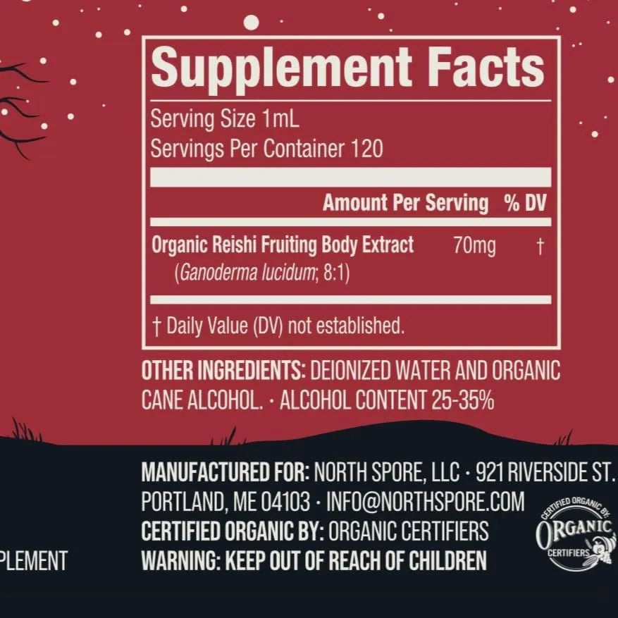 NORTH SPORE - North Spore Reishi Mushroom Extract Tincture 4 Fl.Oz. - The Red Vitamin MX - Suplementos Alimenticios - {{ shop.shopifyCountryName }}