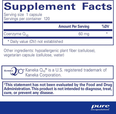 PURE ENCAPSULATIONS - Pure Encapsulations CoQ10 60Mg. 120 Capsulas - The Red Vitamin MX - Suplementos Alimenticios - {{ shop.shopifyCountryName }}