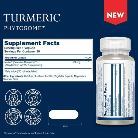 SOLARAY - SOLARAY Turmeric Phytosome 500Mg. 30 Capsulas - The Red Vitamin MX - Suplementos Alimenticios - {{ shop.shopifyCountryName }}