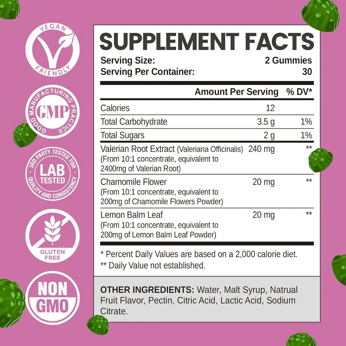 HOLLEGEND - HOLLEGEND Valerian Root Gummies with Lemon Balm & Chamomile 60 Gomitas - The Red Vitamin MX - Suplementos Alimenticios - {{ shop.shopifyCountryName }}