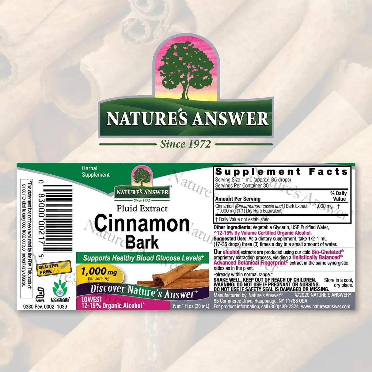 NATURE´S ANSWER - Nature's Answer Cinnamon Bark 1 Fl.Oz. - The Red Vitamin MX - Suplementos Alimenticios - {{ shop.shopifyCountryName }}