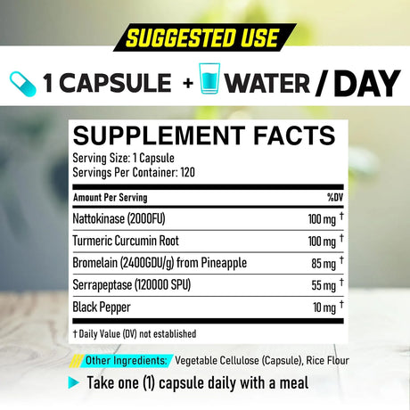DEDICAD - DEDICAD 4-in-1 Nattokinase 2000 FU 120 Capsulas - The Red Vitamin MX - Suplementos Alimenticios - {{ shop.shopifyCountryName }}