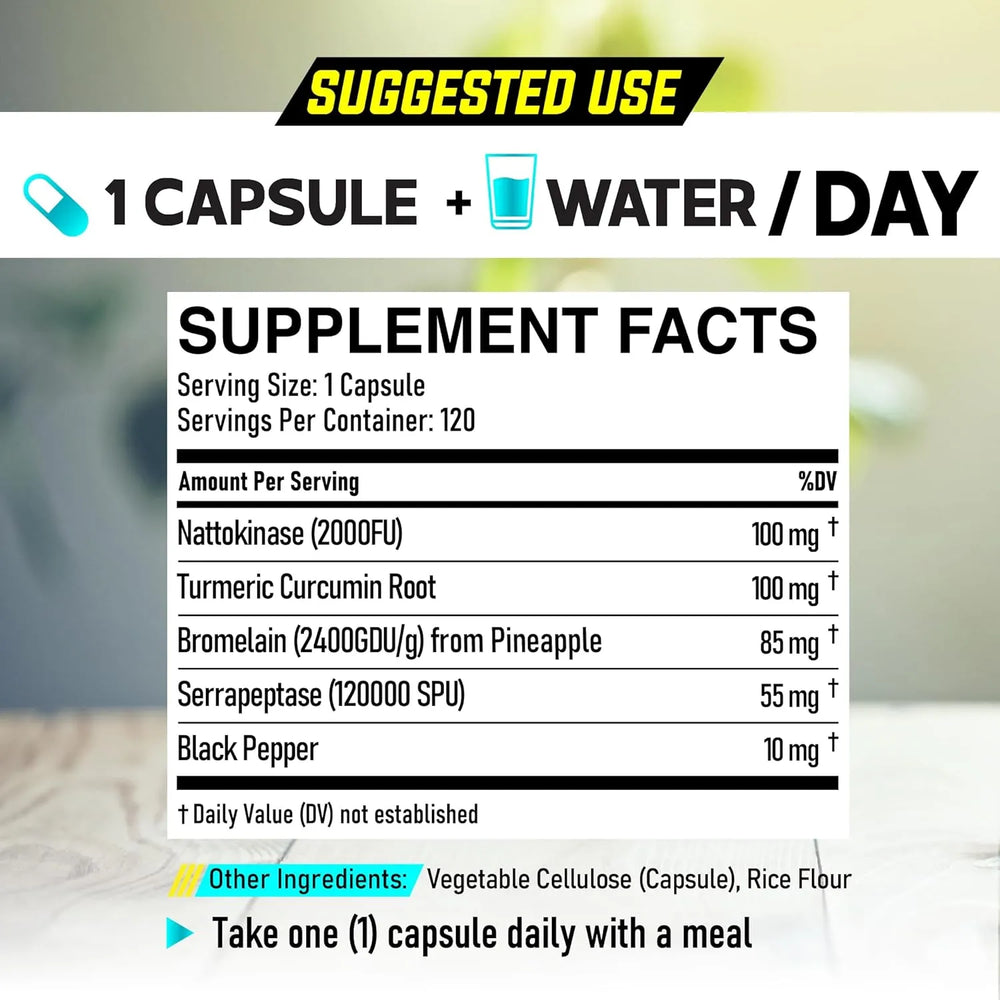 DEDICAD - DEDICAD 4-in-1 Nattokinase 2000 FU 120 Capsulas - The Red Vitamin MX - Suplementos Alimenticios - {{ shop.shopifyCountryName }}