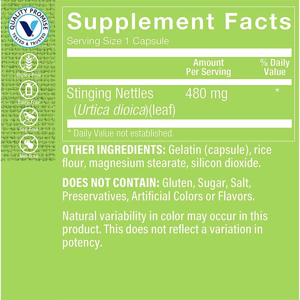 THE VITAMIN SHOPPE - The Vitamin Shoppe Stinging Nettles 480Mg. 100 Capsulas - The Red Vitamin MX - Suplementos Alimenticios - {{ shop.shopifyCountryName }}