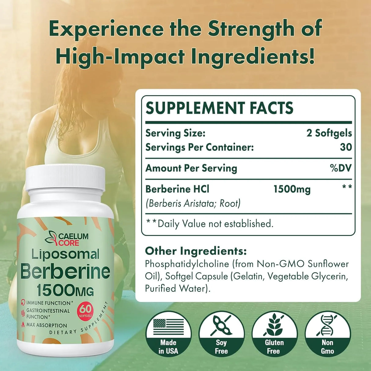 CAELUMCORE - CaelumCore Liposomal Berberine HCL 1500Mg. 60 Capsulas Blandas 2 Pack - The Red Vitamin MX - Suplementos Alimenticios - {{ shop.shopifyCountryName }}